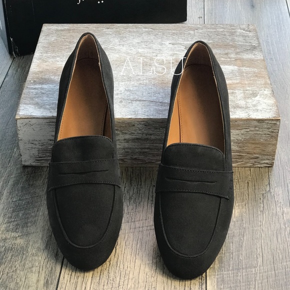 NWT J.Crew Suede Penny Loafers Graphic Coral W - Picture 5 of 7